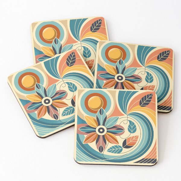 Item preview, Geometric Botanical Flower Swirl designed and sold by InkSmithery.