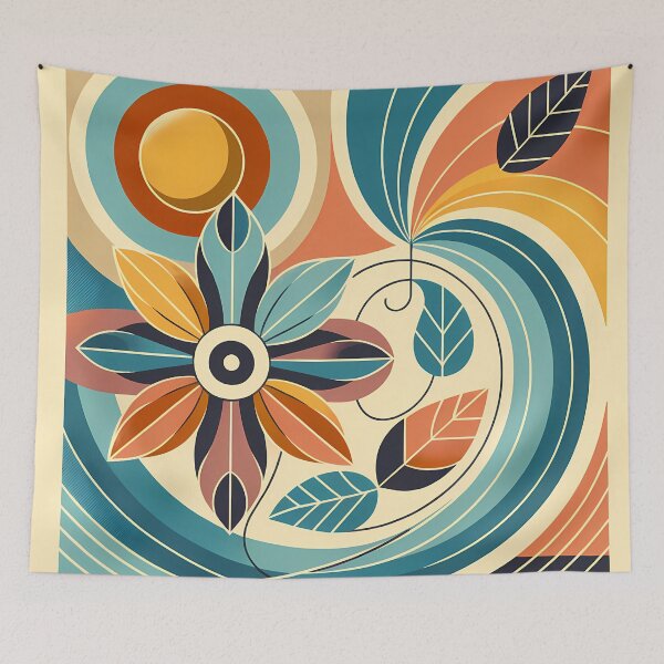 Item preview, Geometric Botanical Flower Swirl designed and sold by InkSmithery.
