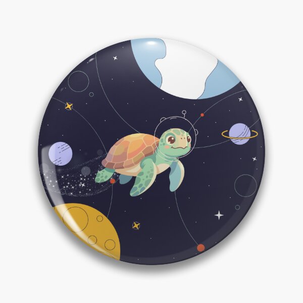 Item preview, Cosmic Explorer Sea Turtle Sticker – Space Turtle Astronaut Ocean Animal Design designed and sold by christinepintac.