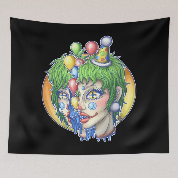 Item preview, Surreal Clowncore Aesthetic Portrait Art designed and sold by icbgllgpl.