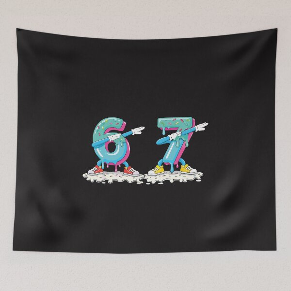 Item preview, Funny 6 7 Meme Six Seven Baseball Ice Cream Drip Humor Design designed and sold by kiralynstration.