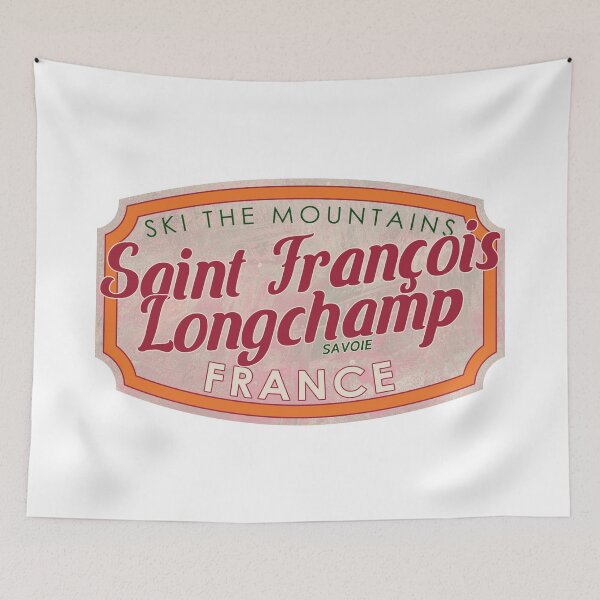 Item preview, Saint François Longchamp, France, Savoie, Ski, textured skiing badge designed and sold by Wanderful-roads.