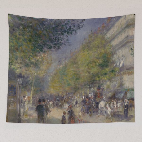 Item preview, The Grands Boulevards by Pierre-Auguste Renoir: Paris Impressionist Street Scene designed and sold by artofuniverse.