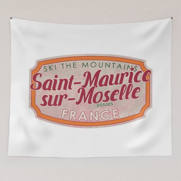 Item preview, Saint-Maurice-sur-Moselle, France, Vosges, Ski, textured skiing badge designed and sold by Wanderful-roads.