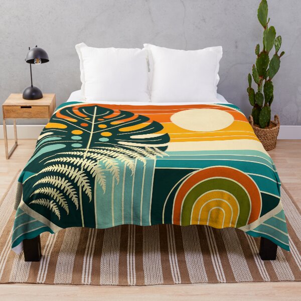 Item preview, Abstract Botanical Sun and Monstera designed and sold by InkSmithery.