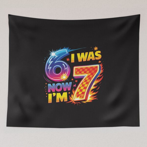Item preview, I Was 6 Now I'm 7 Funny 7th Birthday Boy Party Humor Design designed and sold by kiralynstration.