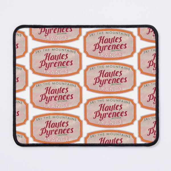 Item preview, Hautes-Pyrénées, France, Occitania, Ski, textured skiing badge designed and sold by Wanderful-roads.
