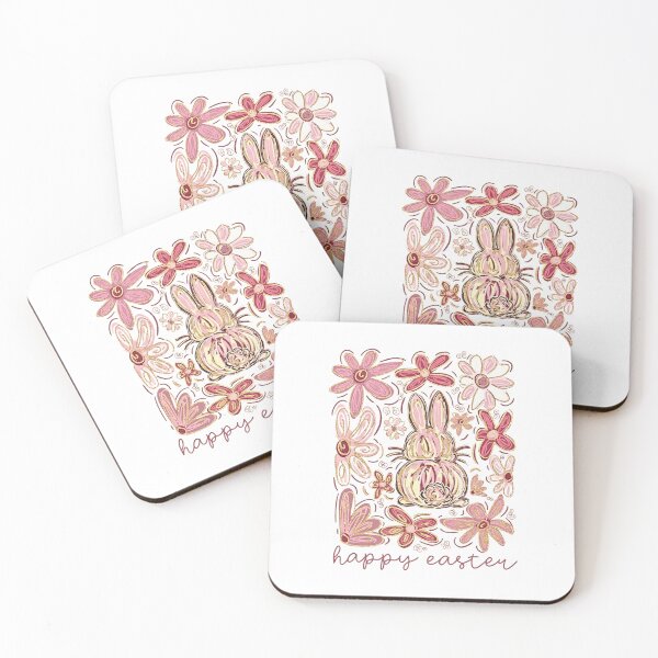 Item preview, Pink Floral Easter Bunny designed and sold by Steele-Art.