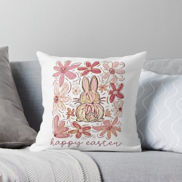 Item preview, Pink Floral Easter Bunny designed and sold by Steele-Art.