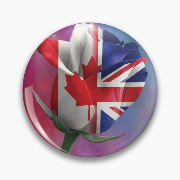 Item preview, Vibrant Canada and UK Flag Rose Hybrid Art designed and sold by DGtaLrtcom.