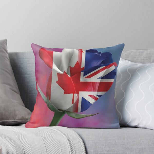 Item preview, Vibrant Canada and UK Flag Rose Hybrid Art designed and sold by DGtaLrtcom.