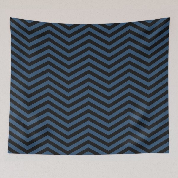 Item preview, Black And Denim Chevron Zigzag Pattern designed and sold by pattern-archive.