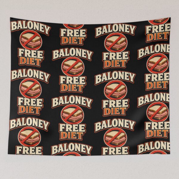 Item preview, Baloney Free Diet Funny Vegan Vegetarian Humor Design designed and sold by TeeTimeTreasure.