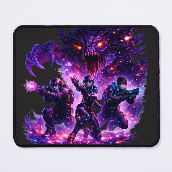 Item preview, Cosmic Neon Monster vs Astronauts designed and sold by Nika Art Studio.