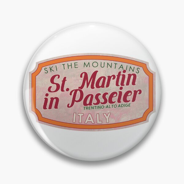 Item preview, St. Martin in Passeier, Italy, Trentino-Alto Adige, Ski, textured skiing badge designed and sold by Wanderful-roads.