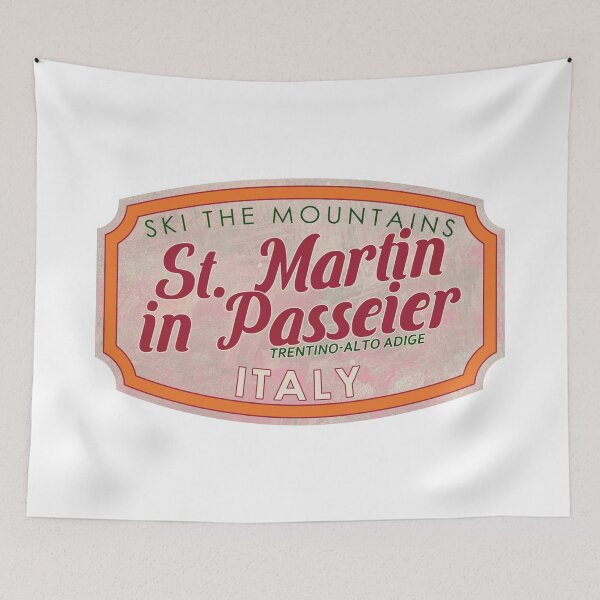 Item preview, St. Martin in Passeier, Italy, Trentino-Alto Adige, Ski, textured skiing badge designed and sold by Wanderful-roads.