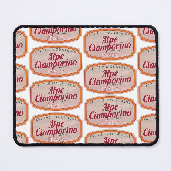 Item preview, Alpe Ciamporino, Italy, Piemonte, Ski, textured skiing badge designed and sold by Wanderful-roads.
