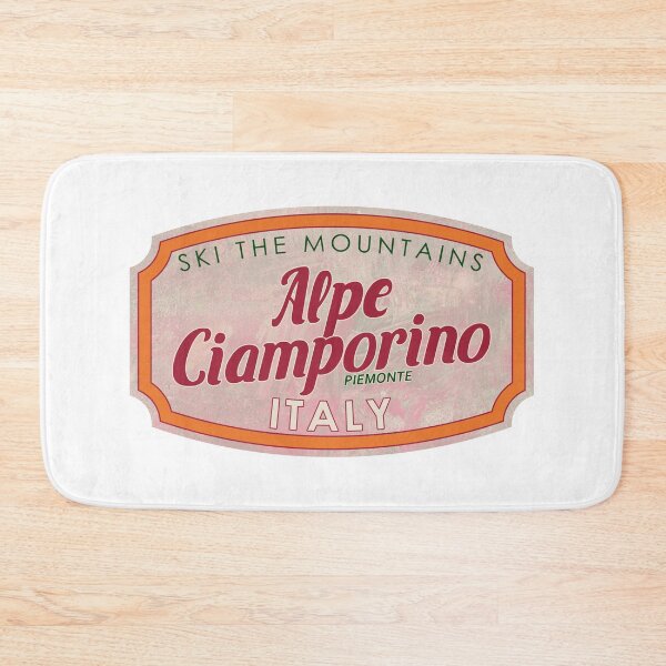 Item preview, Alpe Ciamporino, Italy, Piemonte, Ski, textured skiing badge designed and sold by Wanderful-roads.