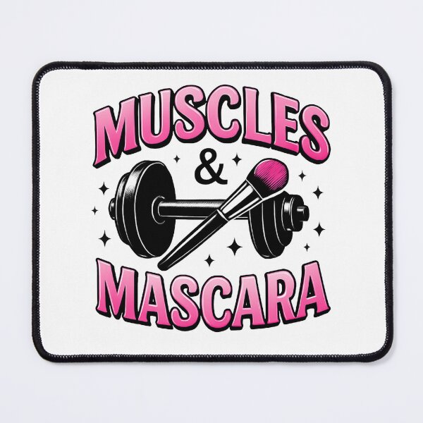 Item preview, Muscles & Mascara Funny Gym Makeup Design designed and sold by OwnYourMood.