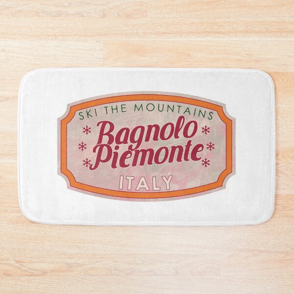 Item preview, Bagnolo Piemonte, Italy, Piemonte, Ski, textured skiing badge designed and sold by Wanderful-roads.