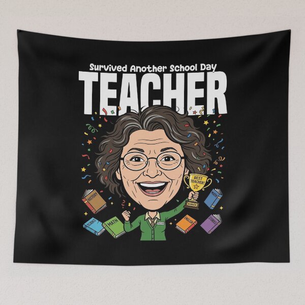 Item preview, TEACHER - SURVIVED ANOTHER SCHOOL DAY designed and sold by KEF Custom.