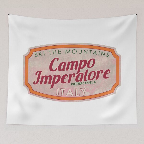 Item preview, Campo Imperatore, Italia, Pietracamela, Esquí, insignia de esquí texturizada designed and sold by Wanderful-roads.