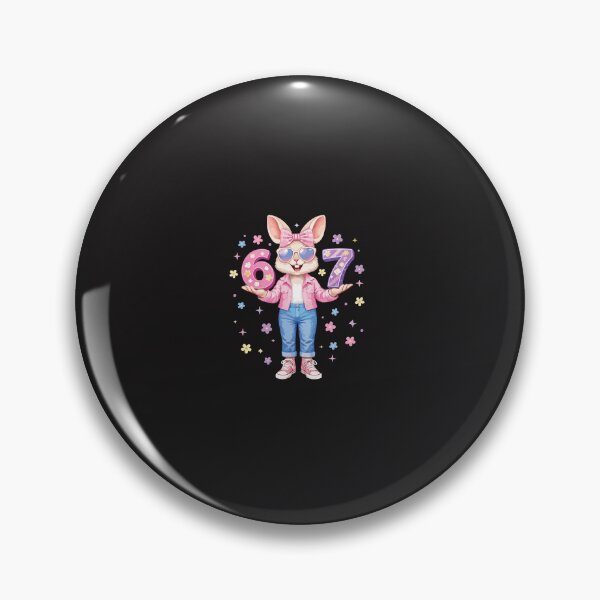 Item preview, Pink 67 Easter Bunny Cute Six Seven Birthday Girls Design designed and sold by kiralynstration.