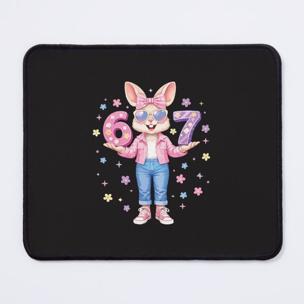 Item preview, Pink 67 Easter Bunny Cute Six Seven Birthday Girls Design designed and sold by kiralynstration.