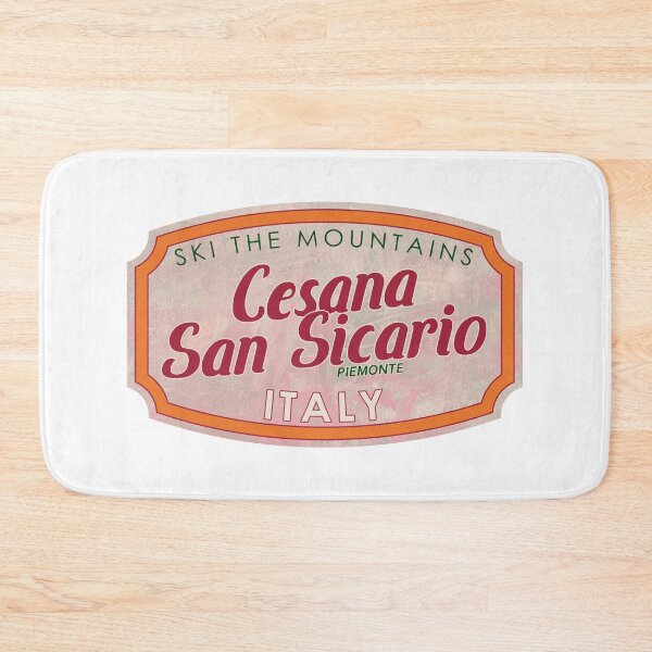 Item preview, Cesana San Sicario, Italy, Piemonte, Ski, textured skiing badge designed and sold by Wanderful-roads.