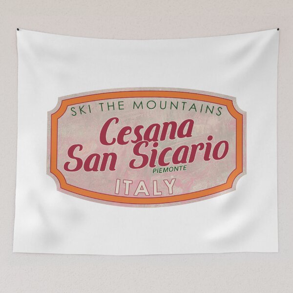 Item preview, Cesana San Sicario, Italia, Piemonte, Esquí, insignia de esquí con textura designed and sold by Wanderful-roads.