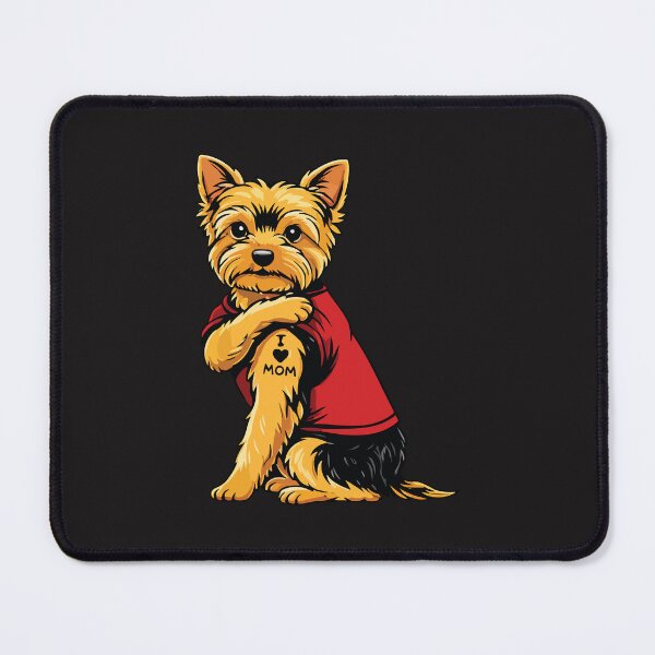 Item preview, Tattooed Yorkie I Love Mom Cute Yorkshire Terrier Dog Lover Design designed and sold by kiralynstration.