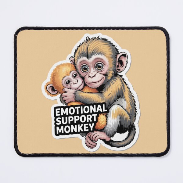Item preview, Emotional Support Monkey Cute Hug designed and sold by PrintBreeze.