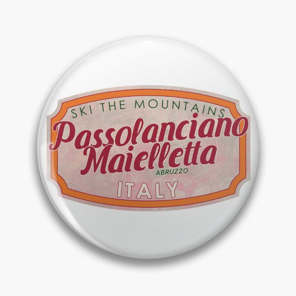 Item preview, Passolanciano-Maielletta, Italy, Abruzzo, Ski, textured skiing badge designed and sold by Wanderful-roads.