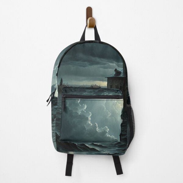 Item preview, Lighthouse Flood — Dark Surrealism Art Print designed and sold by ReliquiaeArt.