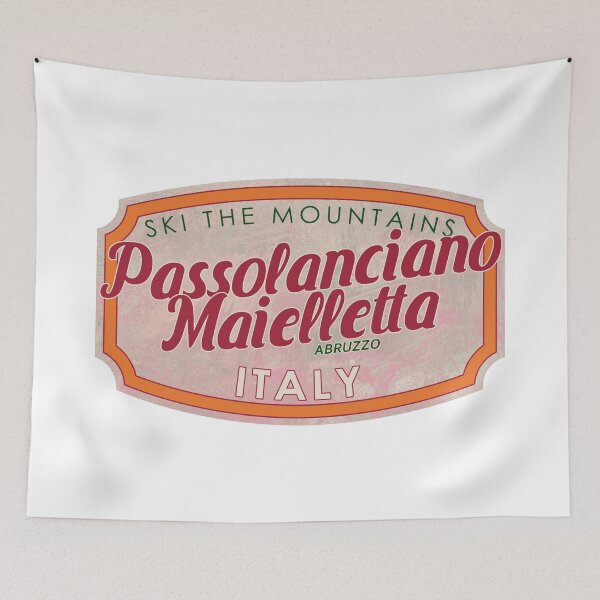 Item preview, Passolanciano-Maielletta, Italy, Abruzzo, Ski, textured skiing badge designed and sold by Wanderful-roads.