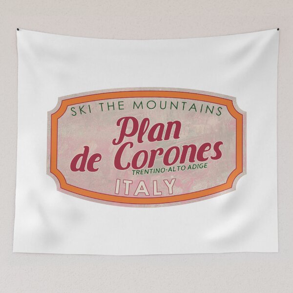 Item preview, Plan de Corones, Italy, Trentino-Alto Adige, Ski, textured skiing badge designed and sold by Wanderful-roads.