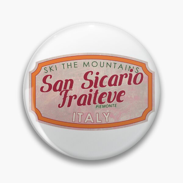 Item preview, San Sicario Fraiteve, Italy, Piemonte, Ski, textured skiing badge designed and sold by Wanderful-roads.