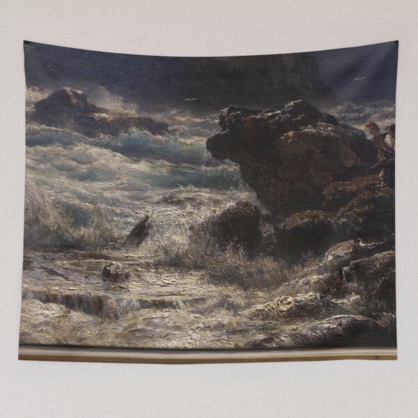 Item preview, An agitated marina under a stormy sky designed and sold by SharonTheFirst.