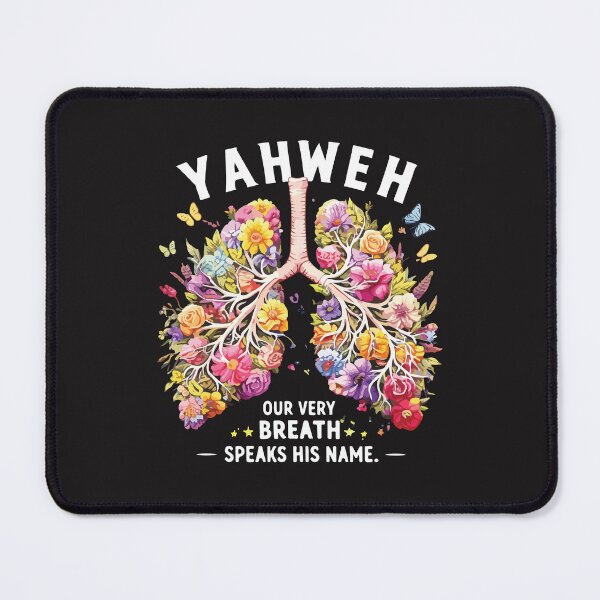 Item preview, Floral Lungs Yahweh Our Very Breath Speaks His Name Retro Faith Design designed and sold by kiralynstration.