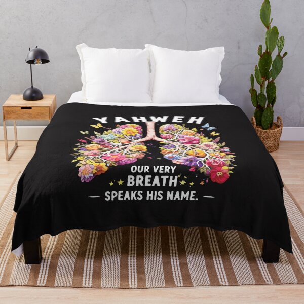 Item preview, Floral Lungs Yahweh Our Very Breath Speaks His Name Retro Faith Design designed and sold by kiralynstration.