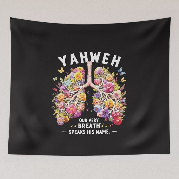 Item preview, Floral Lungs Yahweh Our Very Breath Speaks His Name Retro Faith Design designed and sold by kiralynstration.