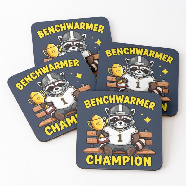Item preview, Benchwarmer Champion Raccoon – Funny Fantasy Football Sticker designed and sold by AnimalAirtistry.