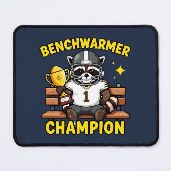 Item preview, Benchwarmer Champion Raccoon – Funny Fantasy Football Sticker designed and sold by AnimalAirtistry.