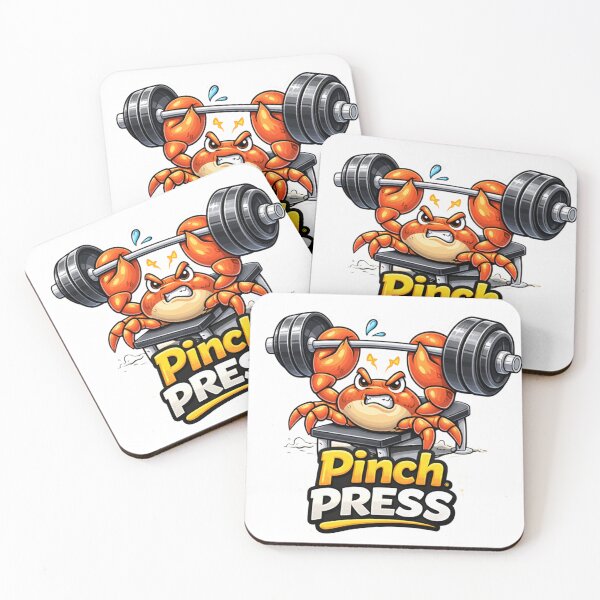 Item preview, Crab Gym Fitness Sticker – Pinch Press designed and sold by les3cerises.