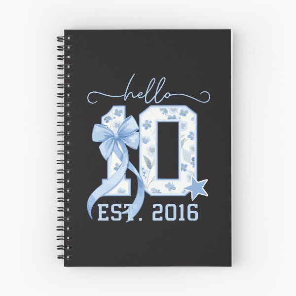 Item preview, Hello Ten Est 2016 Coquette Bow Cute 10th Birthday Girl Design designed and sold by kiralynstration.