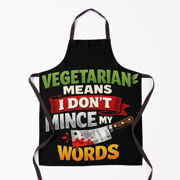 Item preview, Funny Vegetarian Sarcasm I Dont Mince My Words Vegan Humor Design designed and sold by TeeTimeTreasure.