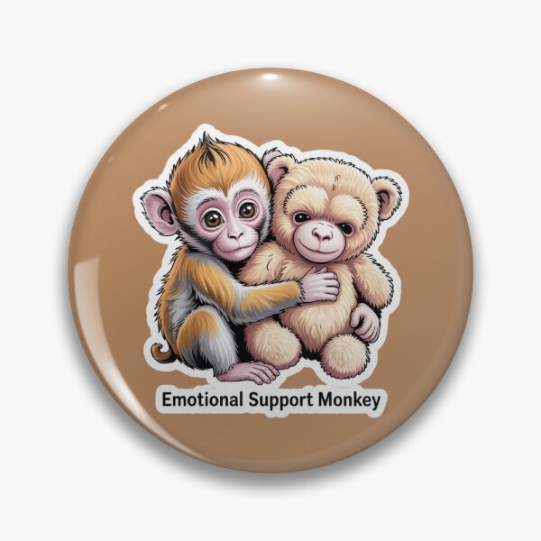 Item preview, Cute Monkey Hug Comfort Art designed and sold by PrintBreeze.