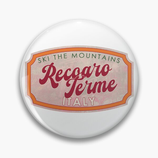 Item preview, Recoaro Terme, Italy, Veneto, Ski, textured skiing badge designed and sold by Wanderful-roads.