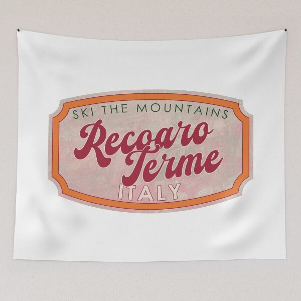 Item preview, Recoaro Terme, Italy, Veneto, Ski, textured skiing badge designed and sold by Wanderful-roads.