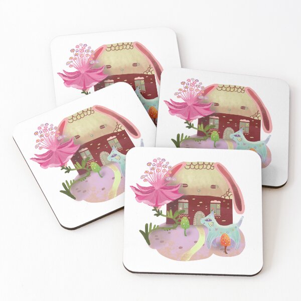 Item preview, Fairytale Bunny House and Starry Cat Folk Art designed and sold by FaliushART.